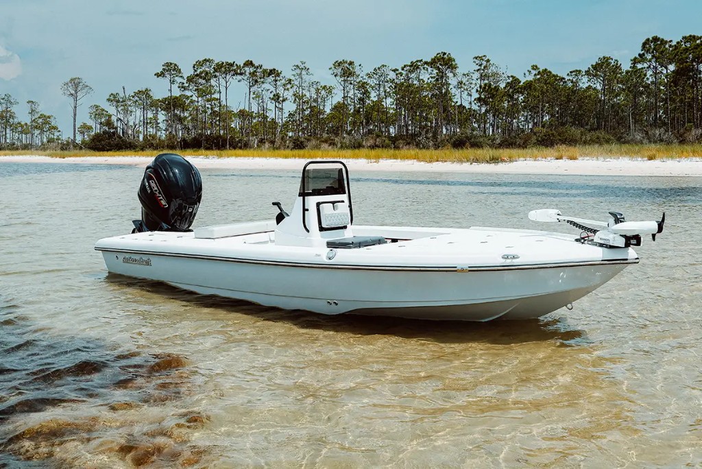 Action Craft flats boat on shallow water