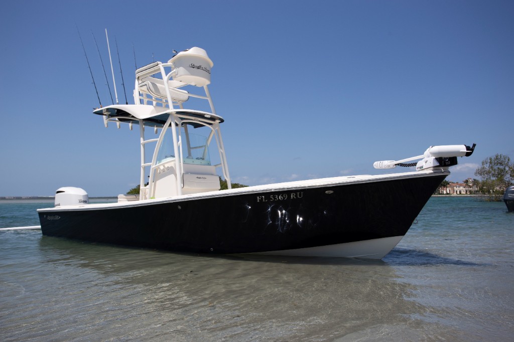 Sheaffer bay boat on open water